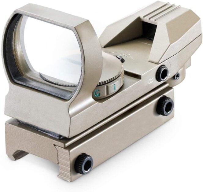 Ohuhu Red Green Dot Sight Gun Sight Scope Reflex Sight with 4 Adjustable Reticles