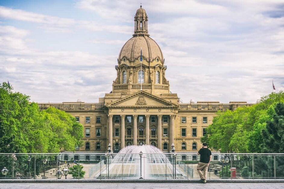Go to the Alberta Legislature Building