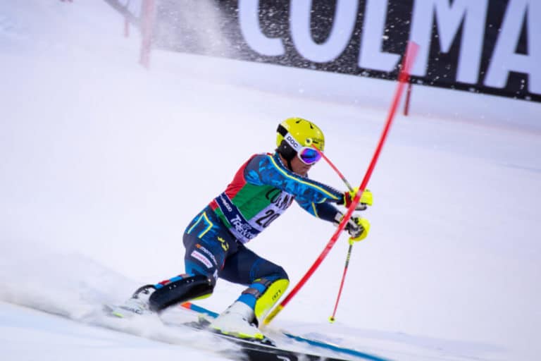 Why Do Slalom Skiers Hit the Flags or Gates